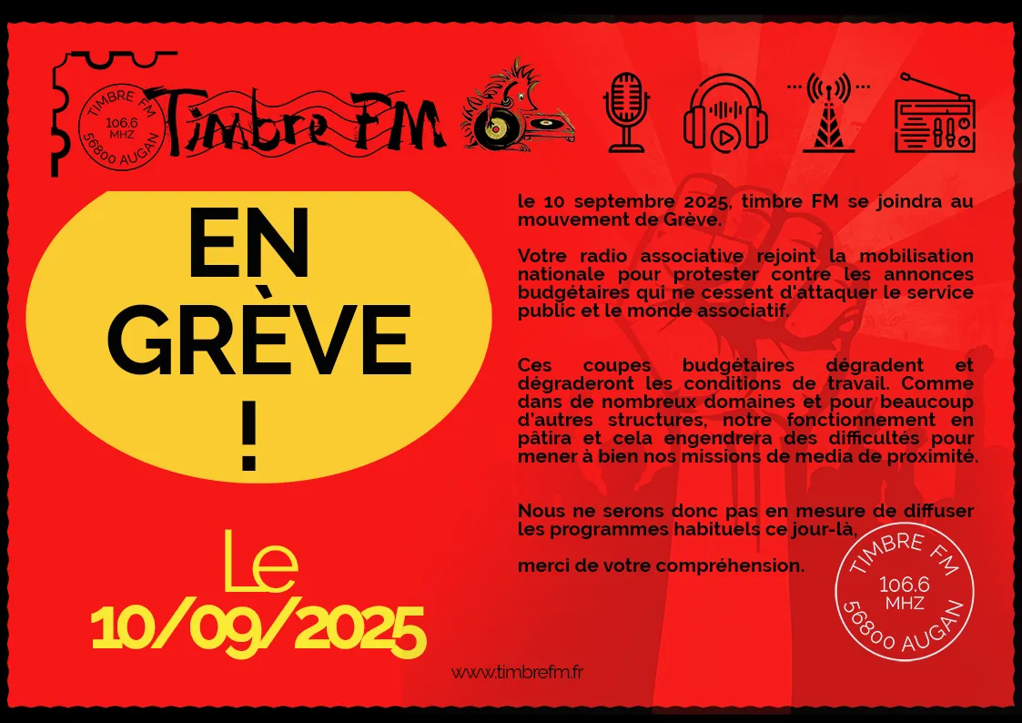 10/09/2025 => TIMBRE FM en Grève !