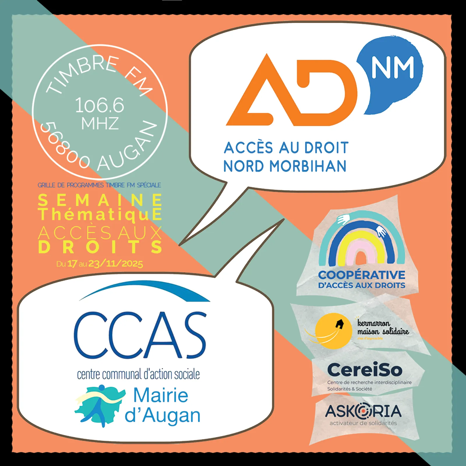 LE TIMBRE DU COIN 2025 => [INTW] VERS L'ACCES AUX DROITS : L'Association ACCES AU DROIT NORD MORBIHAN & le CCAS d'AUGAN [Semaine Thématique Timbre FM]