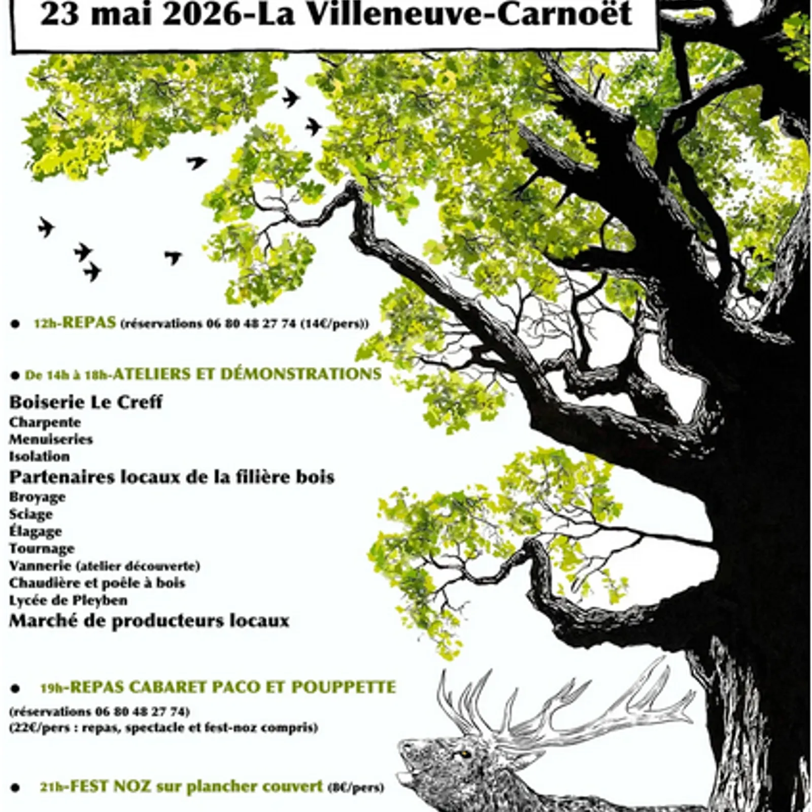 Fête du bois à Carnoët le 23 mai 2026