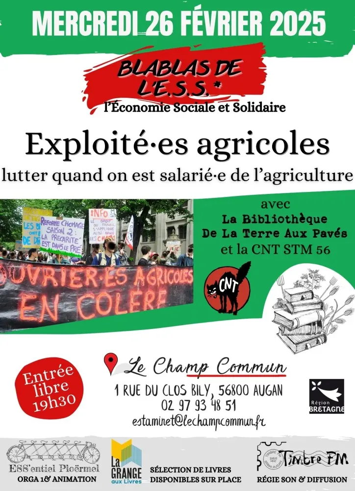 Exploité·e·s agricoles : lutter quand on est salarié·e de l'agriculture [Blablas de l'ESS du 26/02/2025]