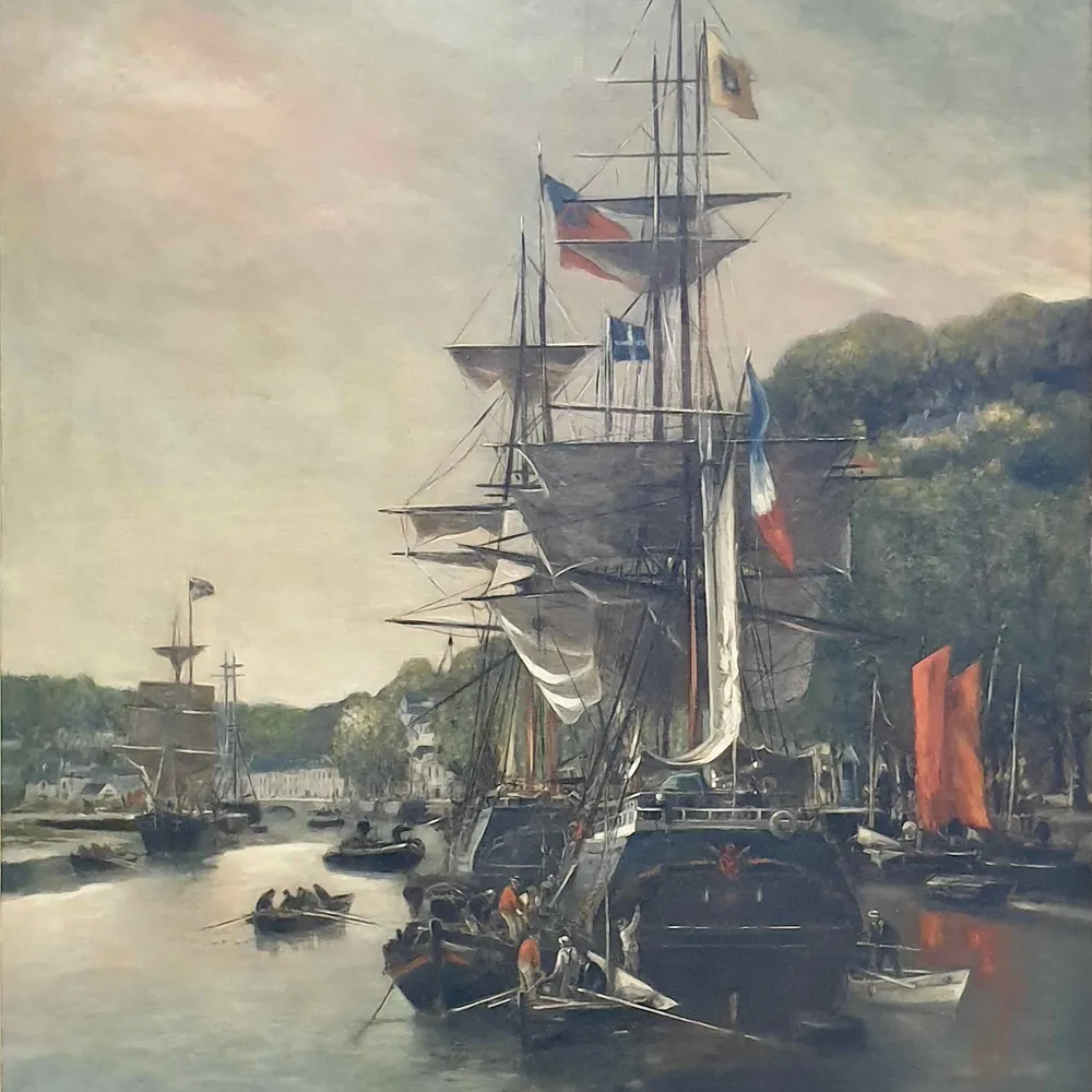 Le port d'Hennebont par Gaston Roullet