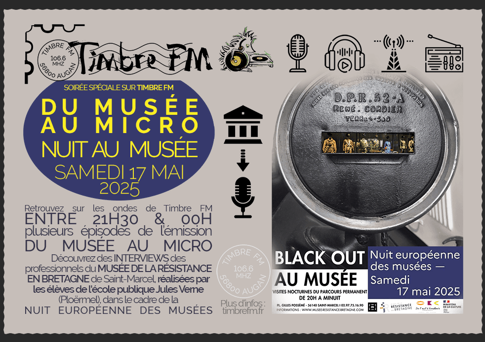 "DU MUSÉE AU MICRO : NUIT AU MUSÉE" ! Soirée TIMBRE FM sur le 106.6Mhz