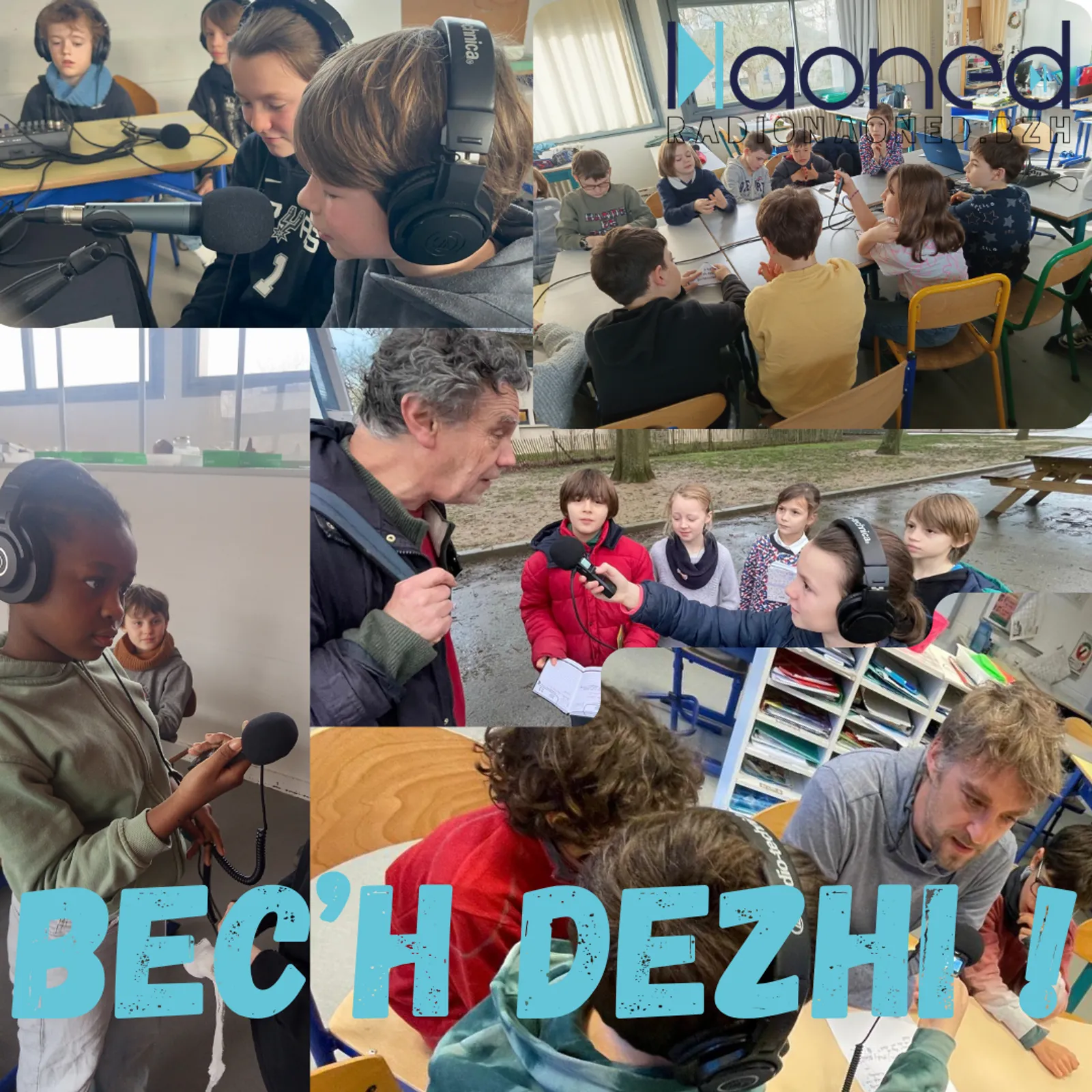 En route de la Redadeg, par les élèves de la classe CE2-CM de l'école Champion de Cicé.