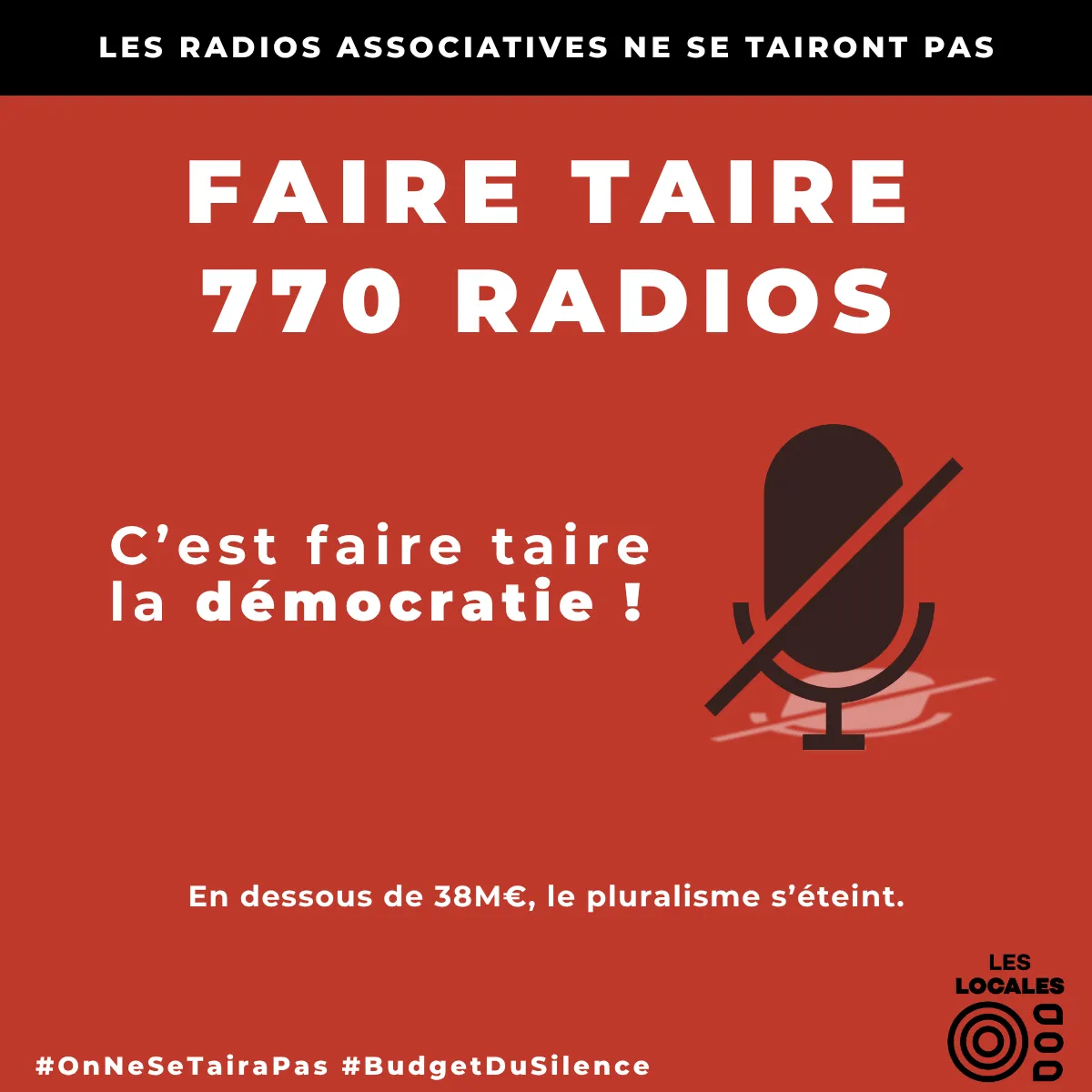 Les radios associatives locales ne se tairont pas !