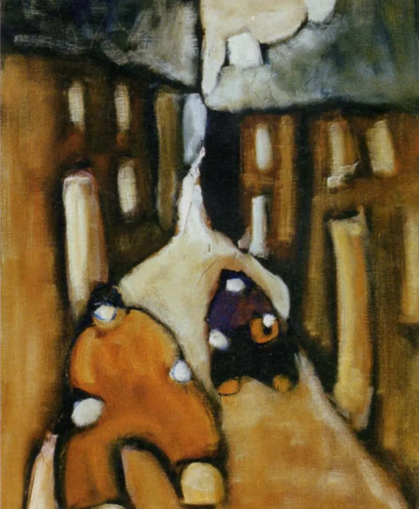 Fanch Vidament, sa fille Elisa réalise un travail d'inventaire de ses peintures 01