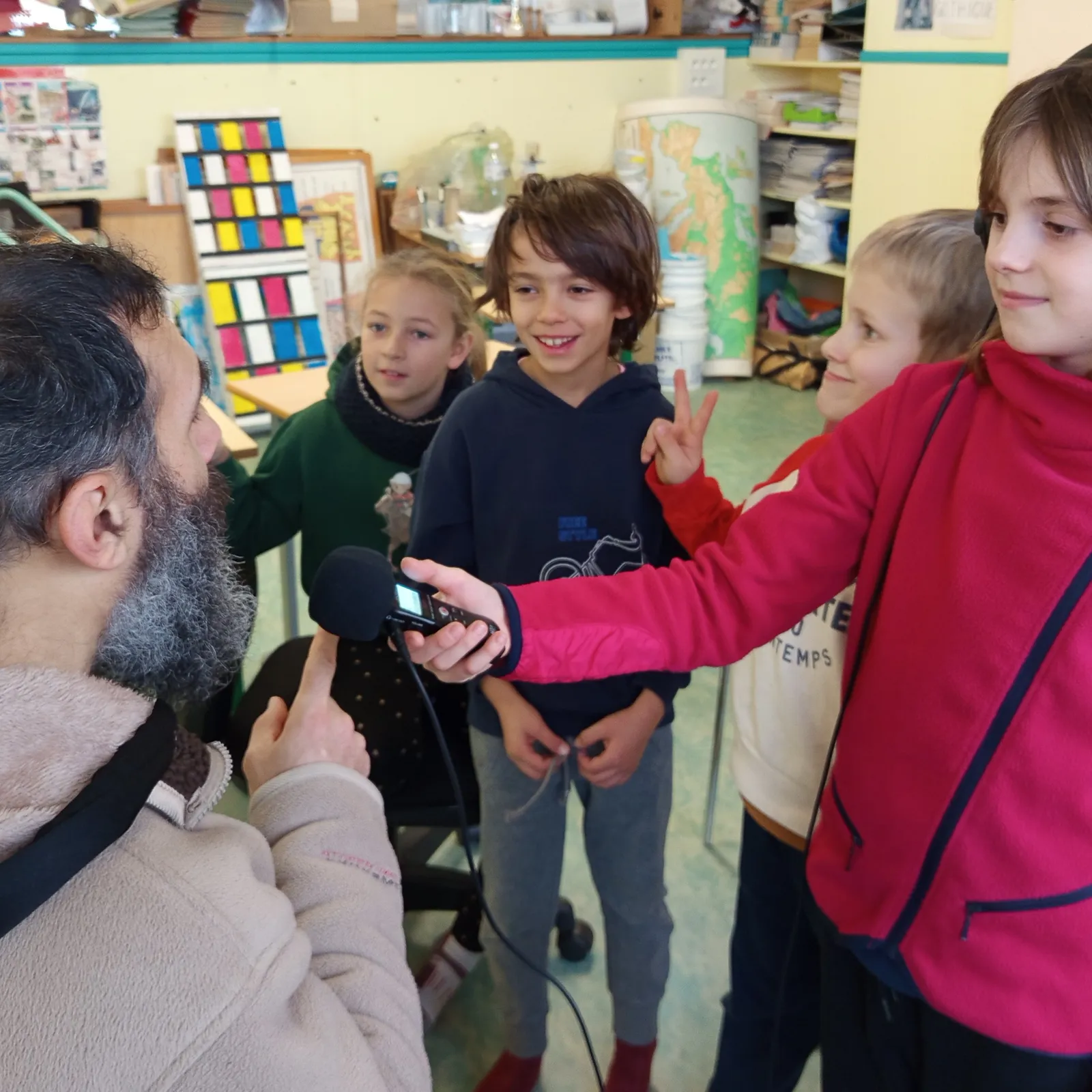 Pignit war an tatami gant skolidi CE1-CE2 skol ar C'hoadoù Uhel e Sant Ervlan