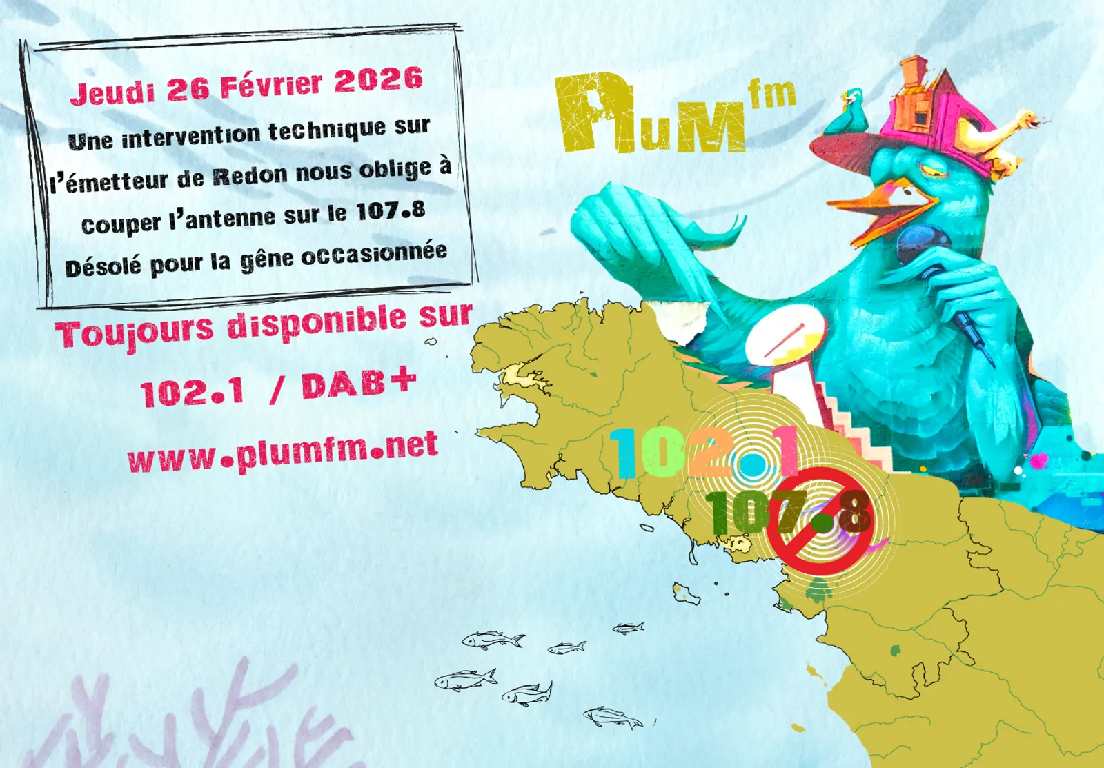 ?[COUPURE ANTENNE 107.8 ❌ JEUDI 26 FÉVRIER]?