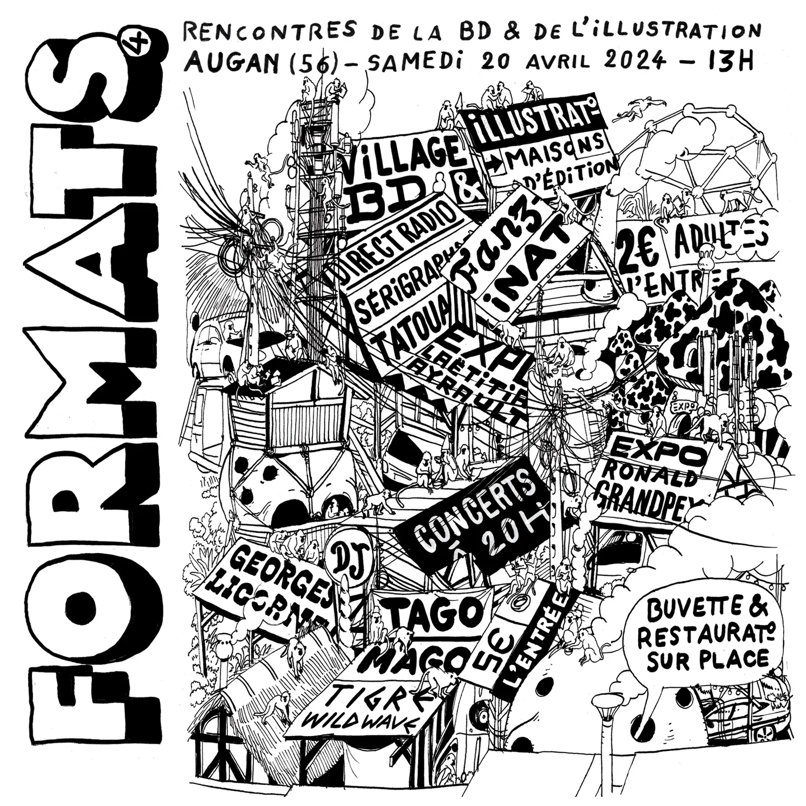 [INTW] FESTIVAL FORMATS #4 – Village BD & Illustration + Expos + Concert – 20 Avril AUGAN (56)
