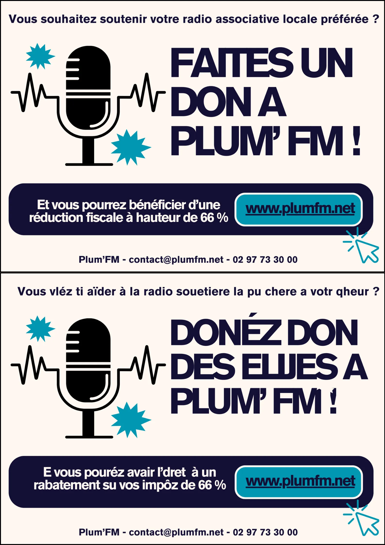 Campagne de dons et d'adhésions