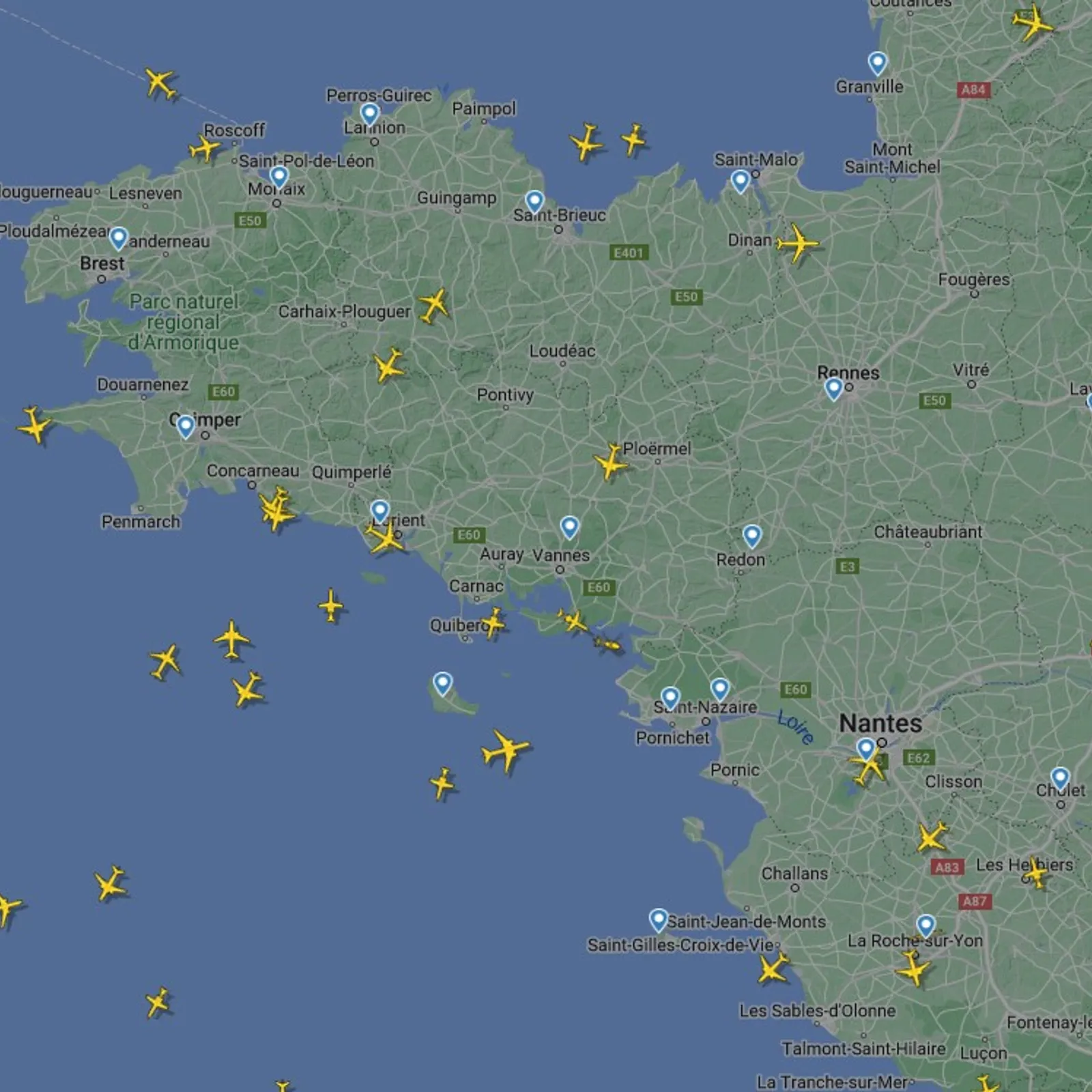 Le suivi des avions en ligne