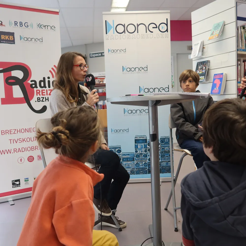 Micro-atelier radio au festival du livre