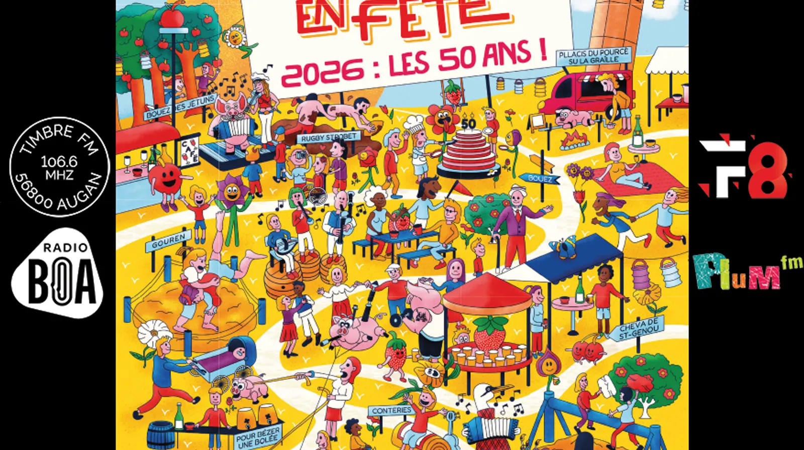 27/06/2026 => "PLATEAU-RADIO" en direct de LA 50ème édition de LA GALLÉSIE EN FÊTE à MONTERFIL ! (Timbre FM/Fréquence 8/Plum'FM/Radio Boa)