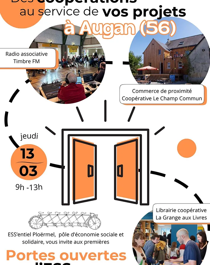 !! ANNULÉ - PAS ASSEZ D'INSCRIPTION !! JEUDI 13 MARS 2025 => Portes ouvertes sur l’économie sociale & solidaire à AUGAN => Timbre FM – Le Champ Commun – La Grange Aux Livres ! Sur inscription ! 