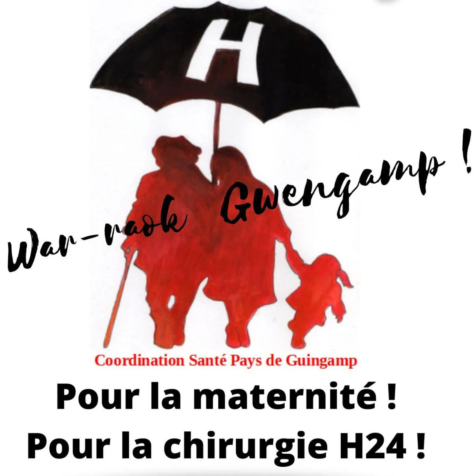 Manifestadeg e Gwengamp disadorn evit ar retredoù hag an ospital !