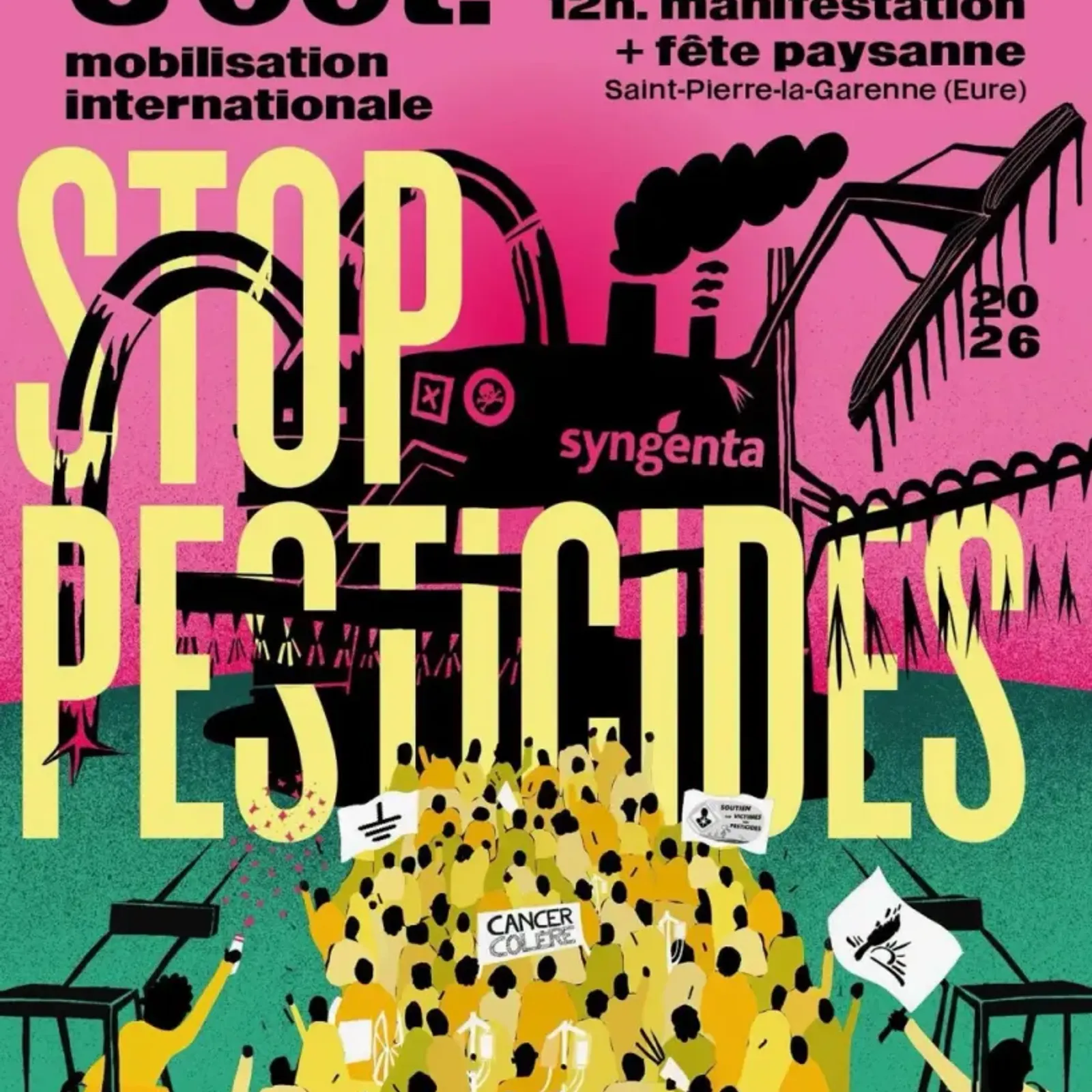 Aet eo Soulèvement de la Terre d'an Eure evit manifestiñ ouzh ar pestisidoù