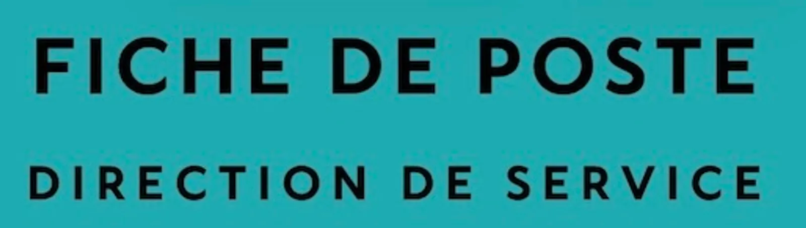 Offre d'emploi Direction de service 