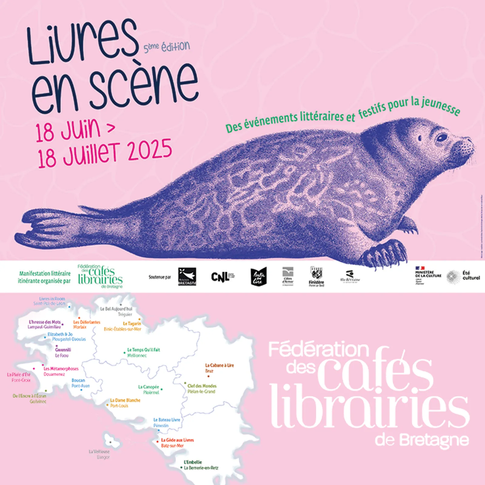 LE TIMBRE DU COIN 2025 => [INTW] 5ème édition de "LIVRES EN SCÈNE" en Bretagne du 18/06 au 18/07/2025 - [Fédération des Cafés-Librairies de Bretagne]