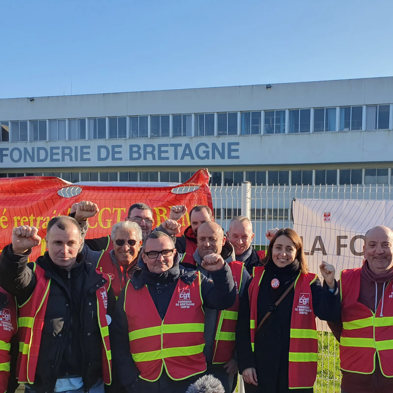 Ur strolladeg a zo bet dirak ar Fonderie de Bretagne get Sophie Binet, penn ar CGT