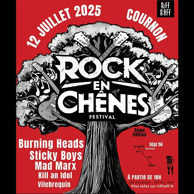 LE TIMBRE DU COIN 2025 => [INTW] 5ème édition du FESTIVAL ROCK EN CHÊNES - SAMEDI 12 JUILLET 2025 à COURNON ! - Association RIFF R’AFF 