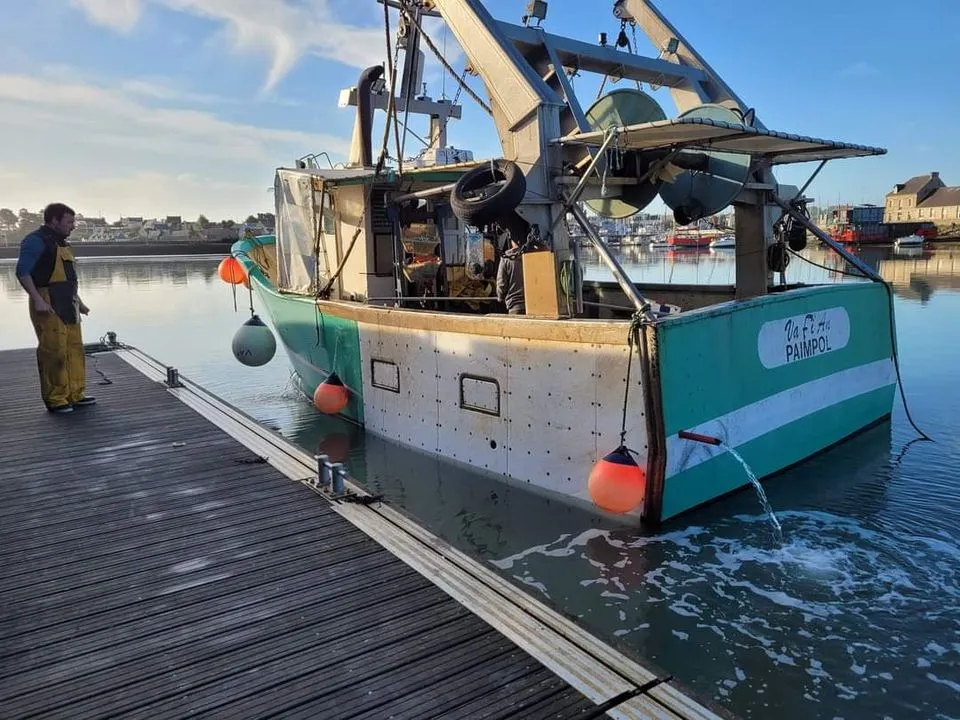 Camille Brigant marin pêcheur sur le Vafian à Paimpol