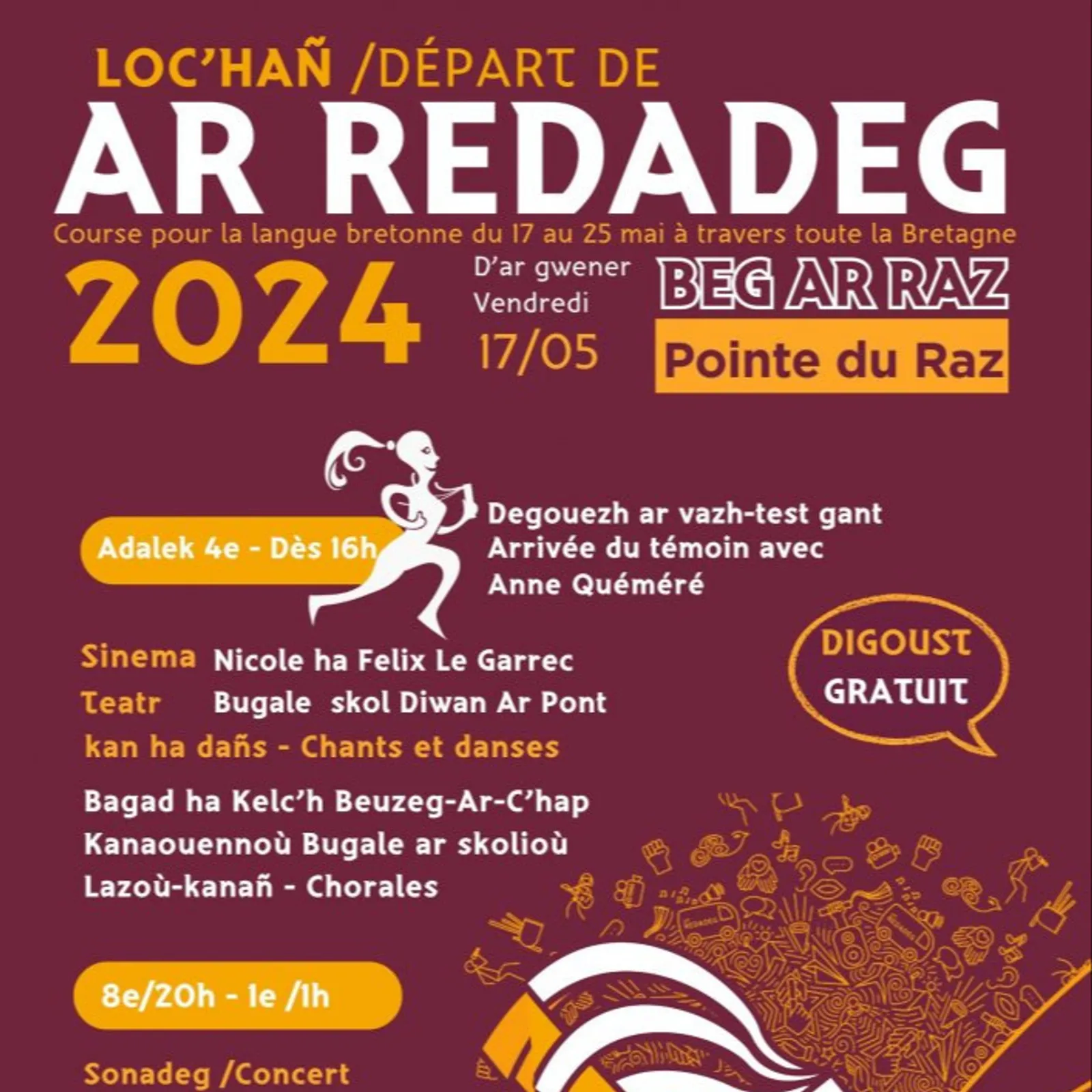 'Benn fenoz e vo lid loc'hañ an 9vet Redadeg e Beg ar Raz