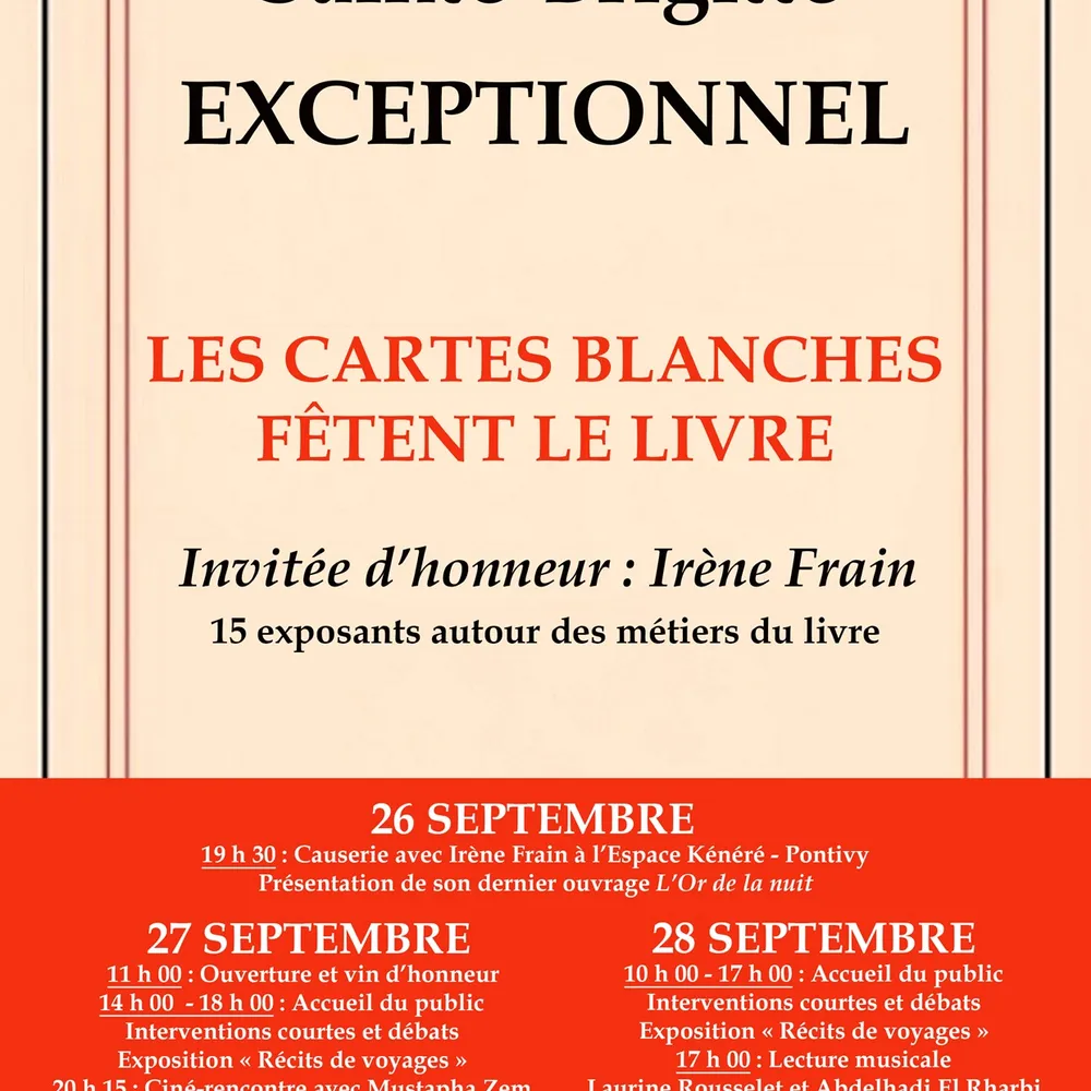 Les Cartes Blanches fêtent le livre ! [Interview Irène Frain]