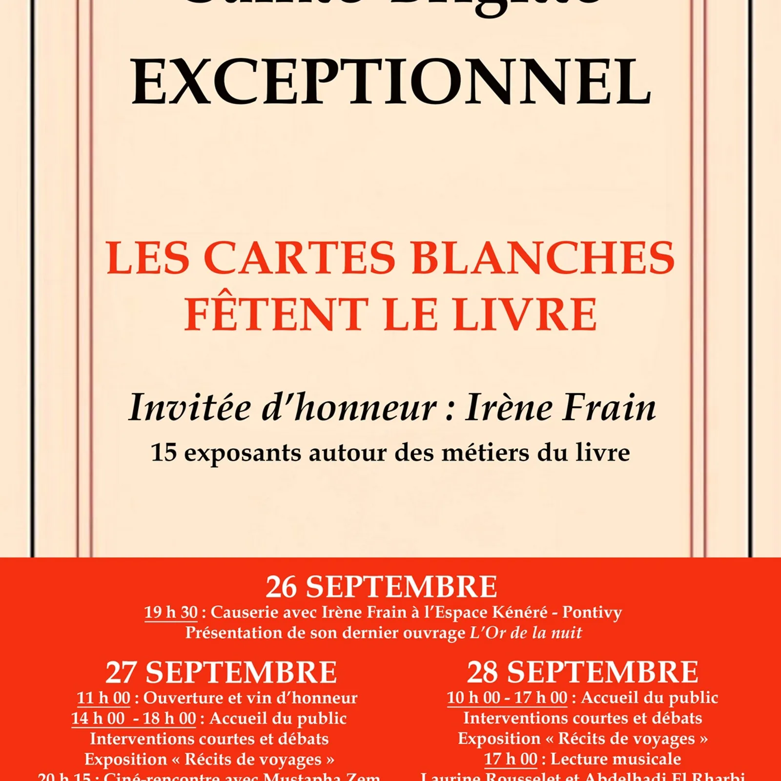 Les Cartes Blanches fêtent le livre ! [Interview Irène Frain]