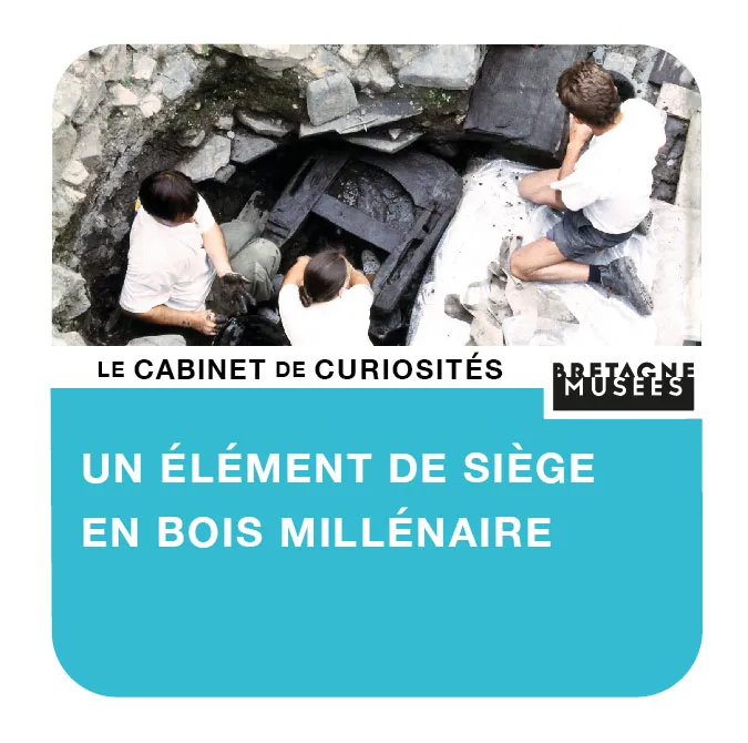 13. Un élément de siège en bois millénaire à Landévennec