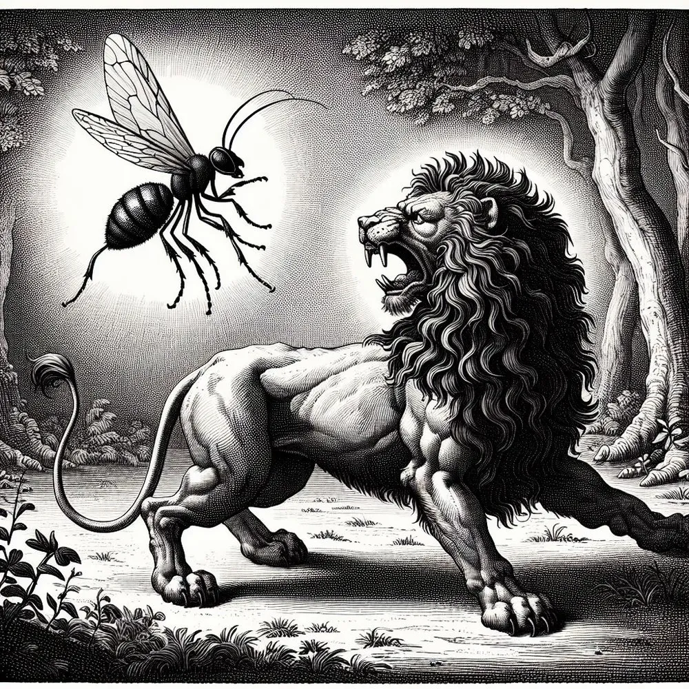 Le lion et le moucheron