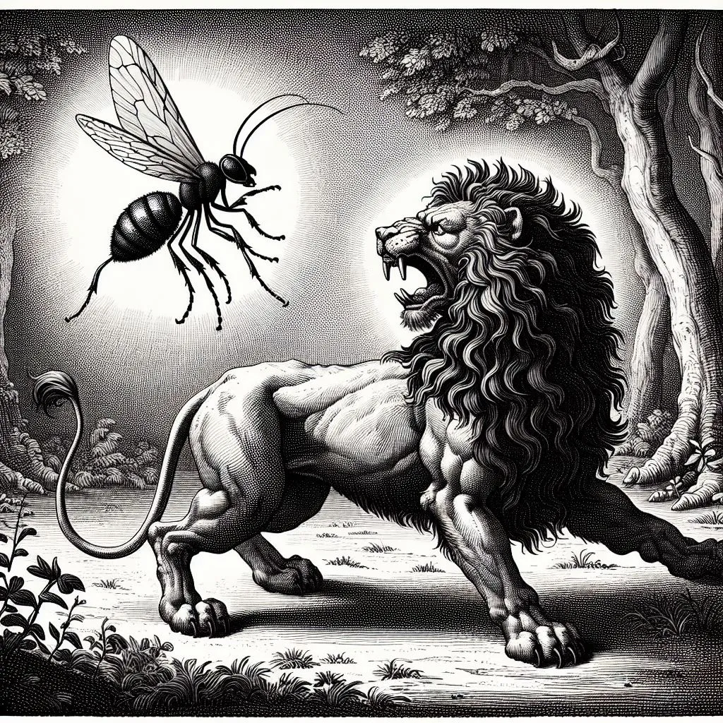 Le lion et le moucheron