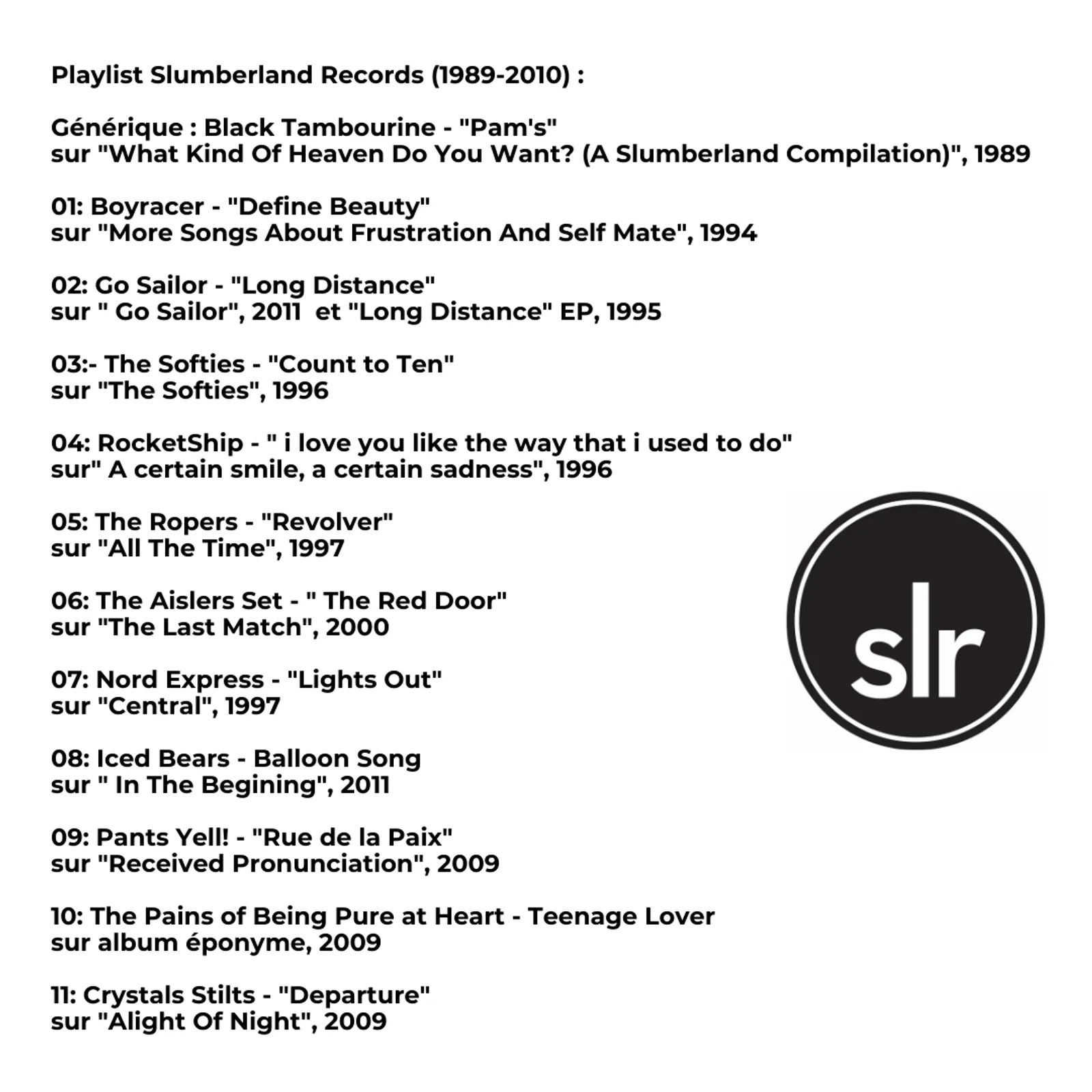  #81 Slumberland Records [1989-2010]