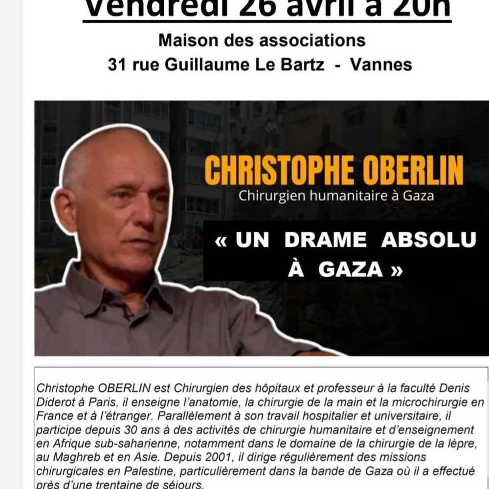 Christophe Oberlin, chirurgien humanitaire à Gaza