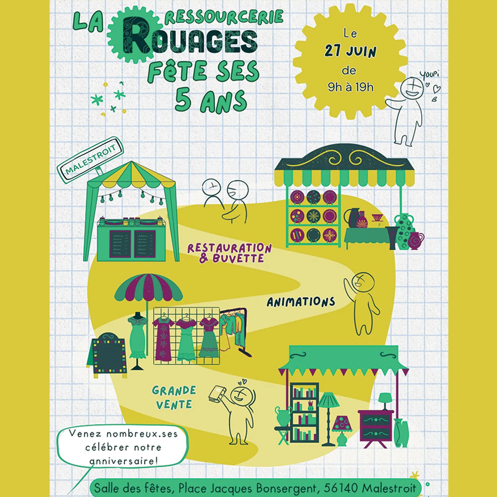 LE TIMBRE DU COIN 2026 => [INTW] LA RESSOURCERIE "ROUAGES" de MALESTROIT FÊTE SES 5 ANS !