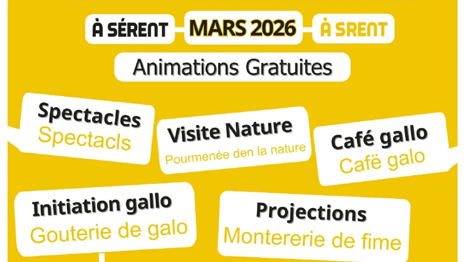 Le mois du Gallo, c'est tout le mois de Mars à Sérent ! 