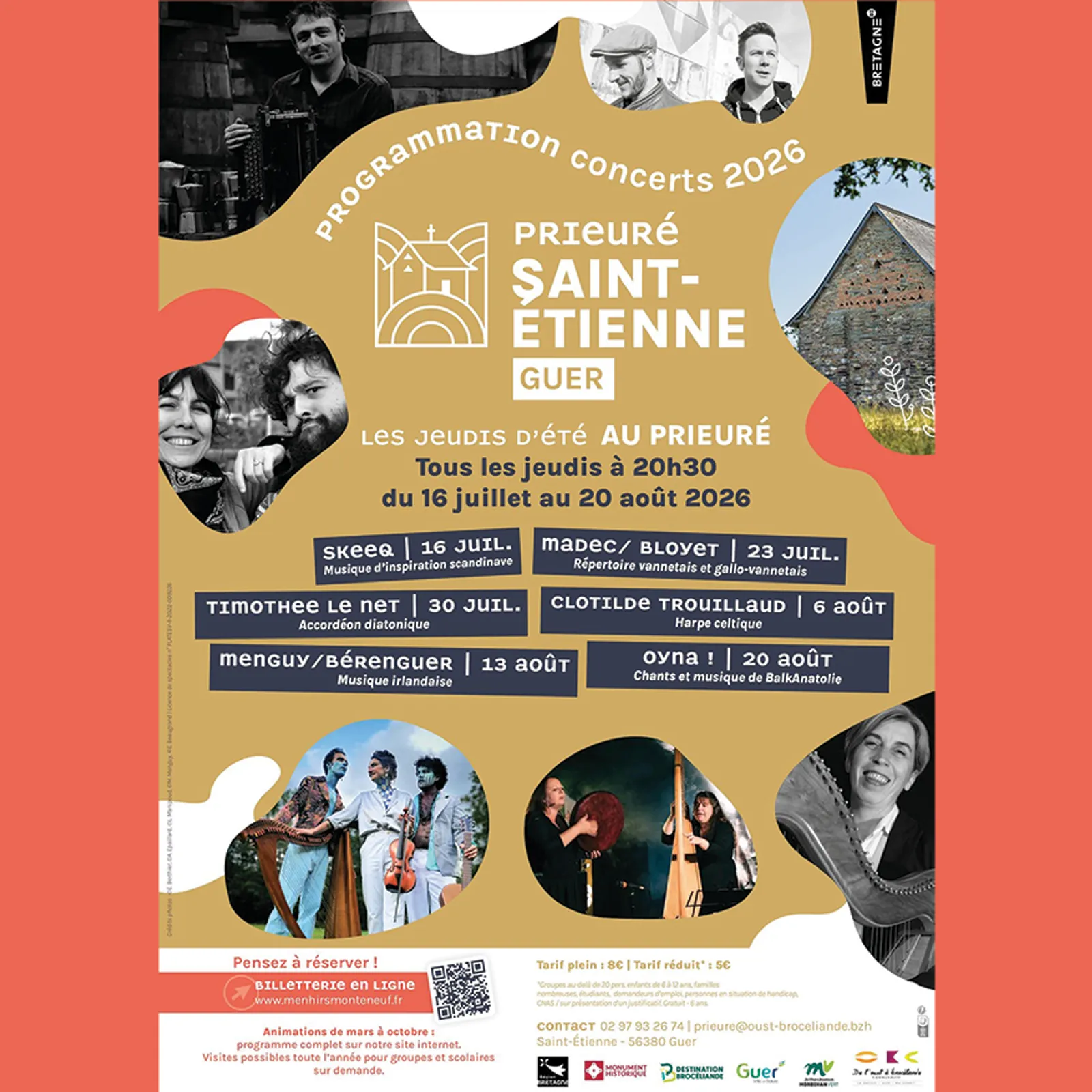 LE TIMBRE DU COIN 2026 - [INTW - HORS-LES-MURS] PRIEURÉ ST-ÉTIENNE à GUER : PROGRAMMATION ESTIVALE !