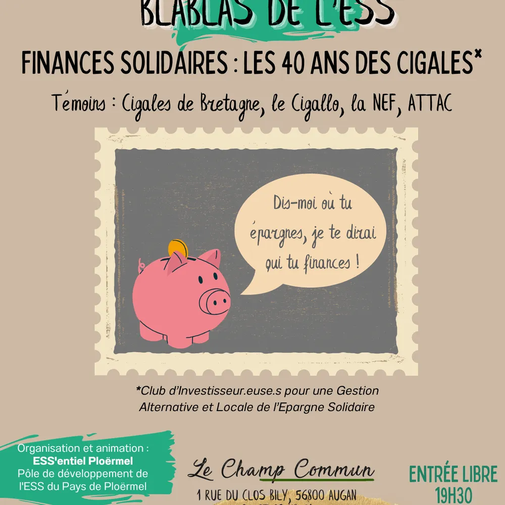 Finances solidaires : les 40 ans des CIGALES Oct 2023
