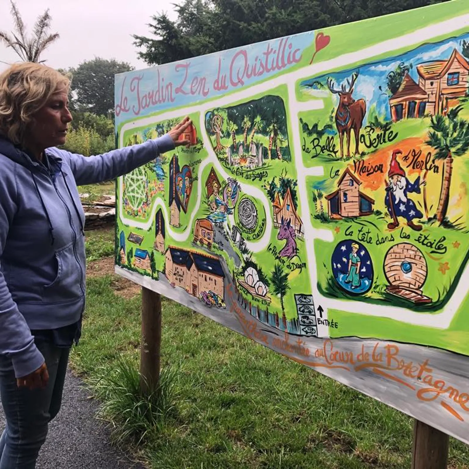 Laurence Dujardin, créatrice du Jardin Zen à St Guen