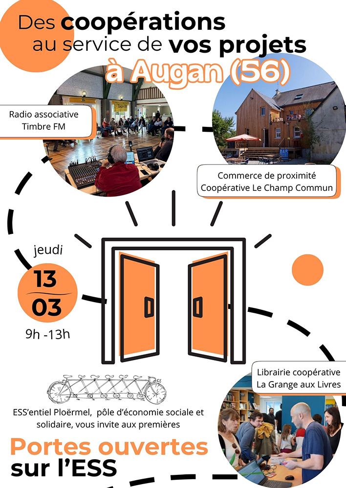 !! ANNULÉ - PAS ASSEZ D'INSCRIPTION !! Portes ouvertes sur l’économie sociale & solidaire à AUGAN => Timbre FM – Le Champ Commun – La Grange Aux Livres ! Sur inscription ! 