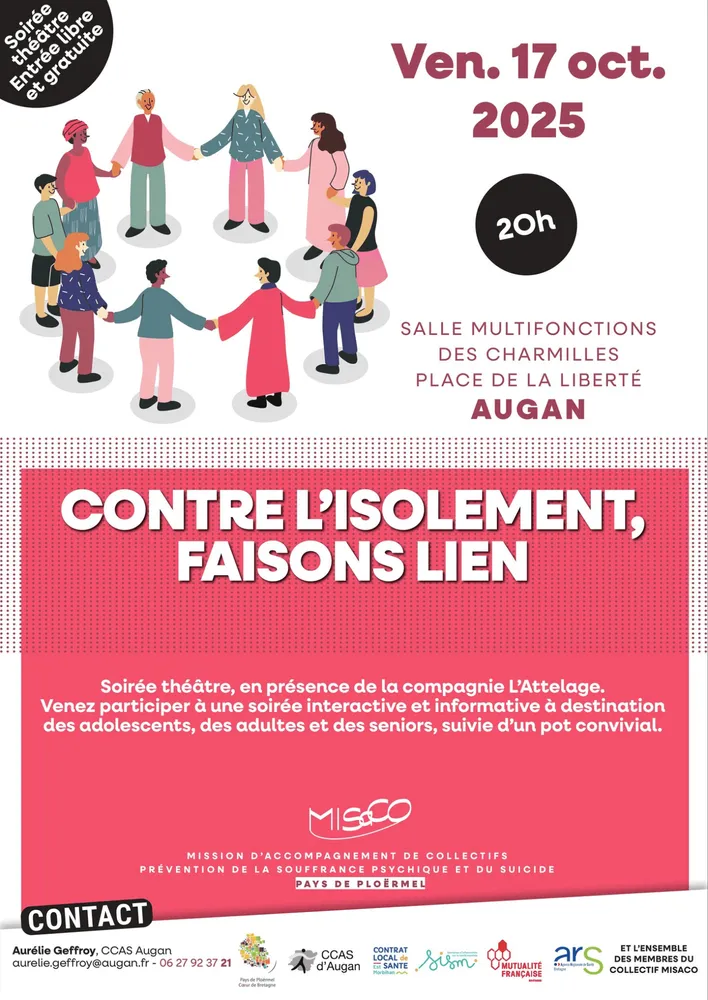 17/10/2025 => Soirée Théâtre-débat « Contre l’isolement, faisons le lien »