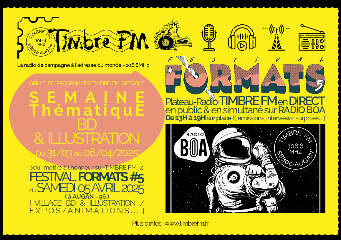 SEMAINE THÉMATIQUE sur TIMBRE FM : "BD & ILLUSTRATION" - Festival FORMATS #5