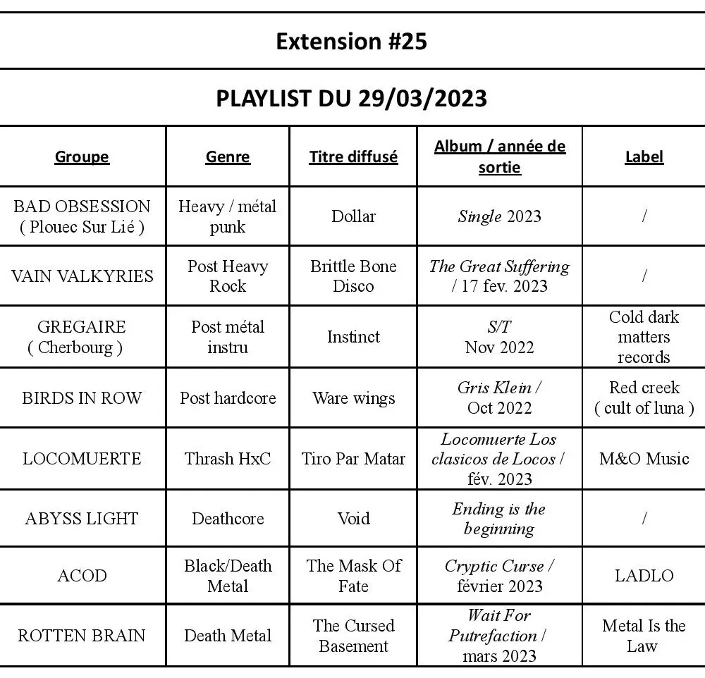 Plum' de Metal - L'Extension #25