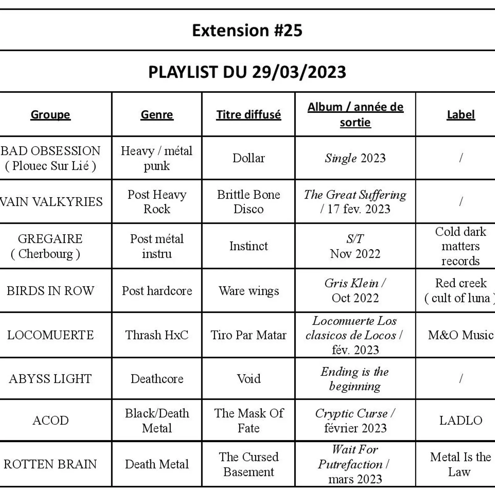 Plum' de Metal - L'Extension #25