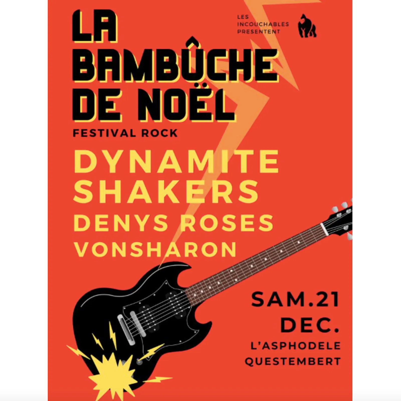 La bambûche de Noël à Questembert, soirée Rock